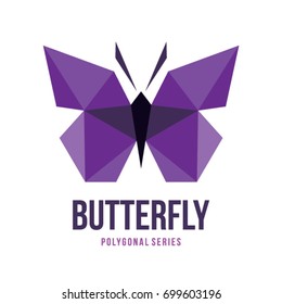 LOW POLY LOGO ICON SYMBOL TRIANGLE BUTTERFLY GEOMETRIC POLYGONAL 