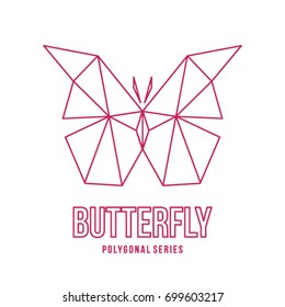LOW POLY LOGO ICON SYMBOL TRIANGLE BUTTERFLY GEOMETRIC POLYGONAL 