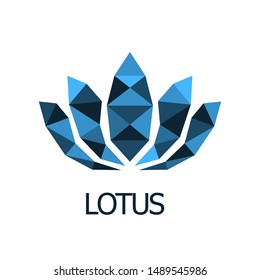 low poly lotus logo for your company