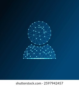 Low poly man icon vector design