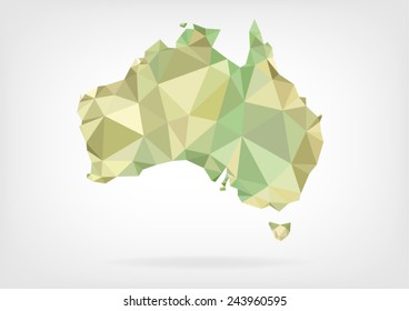 Low Poly map of Australia