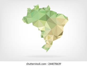 Low Poly map of Brazil