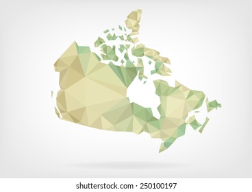 Low Poly map of Canada