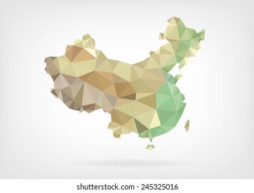 Low Poly map of China