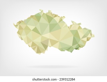 Low Poly map of Czech Republic