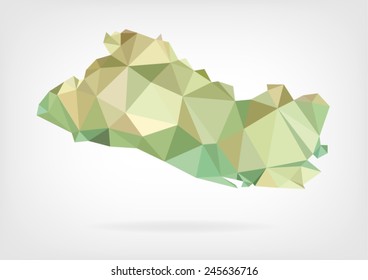 Low Poly map of El Salvador