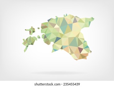 Low Poly Map of Estonia