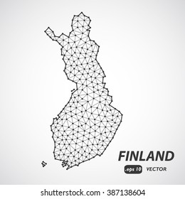Low poly map of Finland