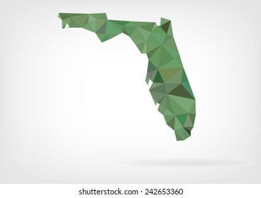 Low Poly map of Florida state