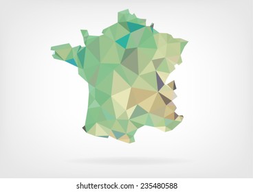 Low Poly Map of France