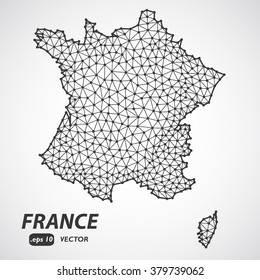 Low poly map of France
