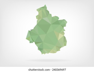 Low Poly map of french region Centre