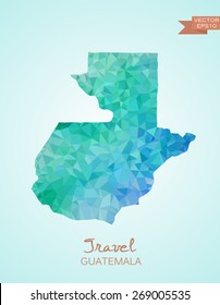 Low Poly map of Guatemala