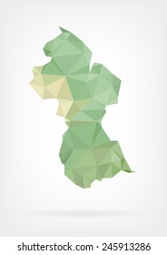 Low Poly map of Guyana