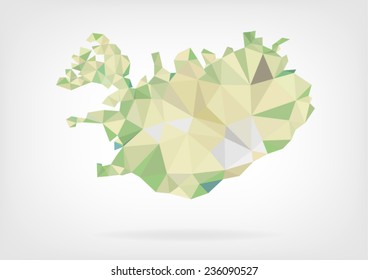 Low Poly Map of Iceland