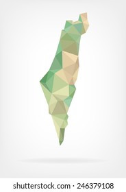 Low Poly map of Israel