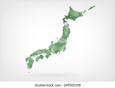 Low Poly map of Japan