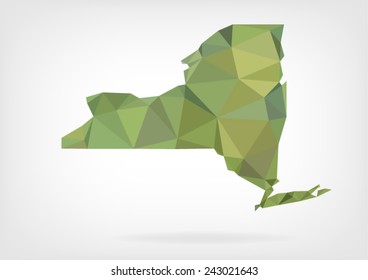 Low Poly map of New York state