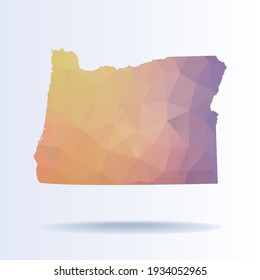 Low Poly Map Of Oregon State