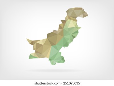 Low Poly map of Pakistan