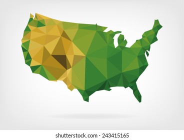 Low Poly map of USA