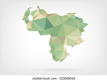 Low Poly map of Venezuela