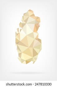 Low Poly map of Yemen