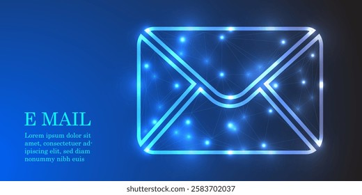 Low Poly Message Icon Design, Geometric 3D Symbol Representing Communication, Digital Messaging, Social Media, Chat, and Online Interaction Concept for Connection and Information Exchange