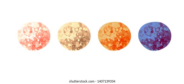 
low poly moon on white background