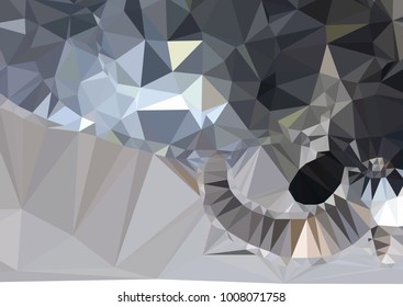 Low poly mosaic background. Template design, list, front page, brochure layout, banner, idea, cover, print, flyer, book, blank, card, ad, sign, sheet. Copy space. Vector clip art.
