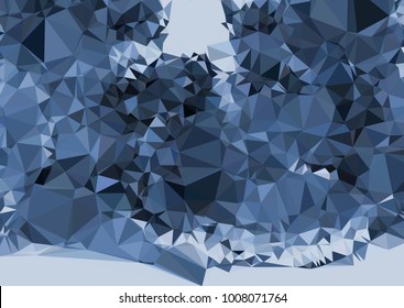Low poly mosaic background. Template design, list, front page, brochure layout, banner, idea, cover, print, flyer, book, blank, card, ad, sign, sheet. Copy space. Vector clip art.