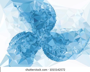 Low poly mosaic background. Template design, list, front page, brochure layout, banner, idea, cover, print, flyer, book, blank, card, ad, sign, sheet. Copy space. Vector clip art.