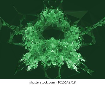 Low poly mosaic background. Template design, list, front page, brochure layout, banner, idea, cover, print, flyer, book, blank, card, ad, sign, sheet. Copy space. Vector clip art.