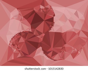 Low poly mosaic background. Template design, list, front page, brochure layout, banner, idea, cover, print, flyer, book, blank, card, ad, sign, sheet. Copy space. Vector clip art.