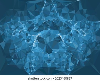 Low poly mosaic background. Template design, list, front page, brochure layout, banner, idea, cover, print, flyer, book, blank, card, ad, sign, sheet. Copy space. Vector clip art.