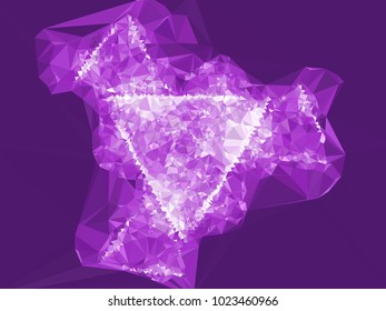 Low poly mosaic background. Template design, list, front page, brochure layout, banner, idea, cover, print, flyer, book, blank, card, ad, sign, sheet. Copy space. Vector clip art.