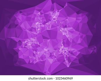 Low poly mosaic background. Template design, list, front page, brochure layout, banner, idea, cover, print, flyer, book, blank, card, ad, sign, sheet. Copy space. Vector clip art.