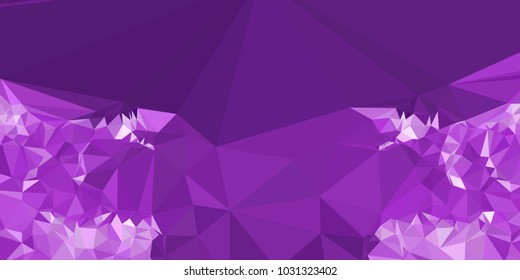 Low poly mosaic background. Template design, list, front page, brochure layout, banner, idea, cover, print, flyer, book, blank, card, ad, sign, sheet. Copy space. Vector clip art.