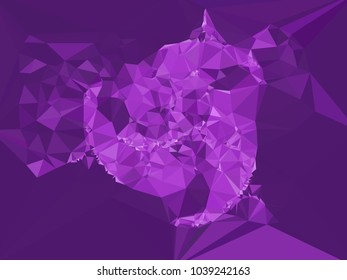 Low poly mosaic background. Template design, list, front page, brochure layout, banner, idea, cover, print, flyer, book, blank, card, ad, sign, sheet. Copy space. Vector clip art.