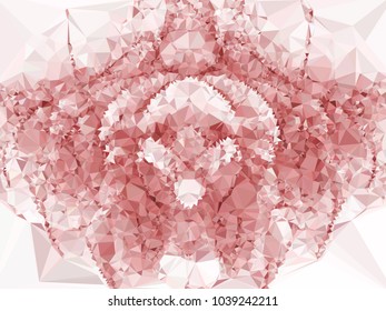 Low poly mosaic background. Template design, list, front page, brochure layout, banner, idea, cover, print, flyer, book, blank, card, ad, sign, sheet. Copy space. Vector clip art.