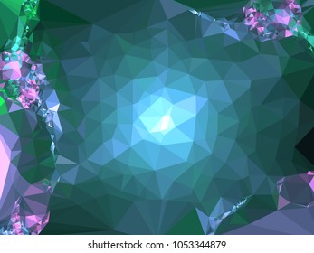 Low poly mosaic background. Template design, list, front page, brochure layout, banner, idea, cover, print, flyer, book, blank, card, ad, sign, sheet. Copy space. Vector clip art.