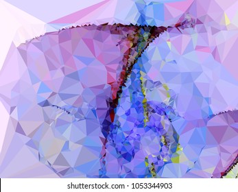 Low poly mosaic background. Template design, list, front page, brochure layout, banner, idea, cover, print, flyer, book, blank, card, ad, sign, sheet. Copy space. Vector clip art.