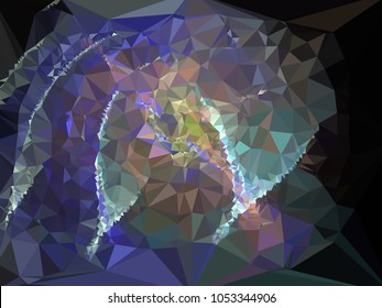 Low poly mosaic background. Template design, list, front page, brochure layout, banner, idea, cover, print, flyer, book, blank, card, ad, sign, sheet. Copy space. Vector clip art.