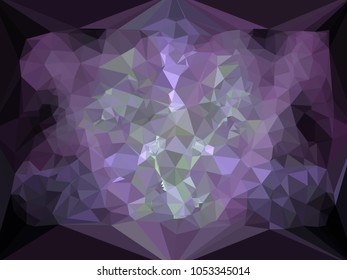 Low poly mosaic background. Template design, list, front page, brochure layout, banner, idea, cover, print, flyer, book, blank, card, ad, sign, sheet. Copy space. Vector clip art.