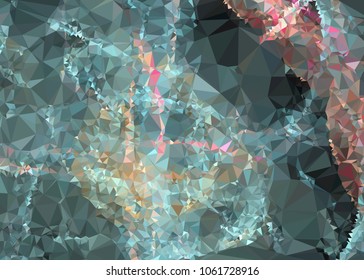 Low poly mosaic background. Template design, list, front page, brochure layout, banner, idea, cover, print, flyer, book, blank, card, ad, sign, sheet. Copy space. Vector clip art.