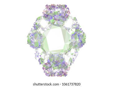 Low poly mosaic background. Template design, list, front page, brochure layout, banner, idea, cover, print, flyer, book, blank, card, ad, sign, sheet. Copy space. Vector clip art.