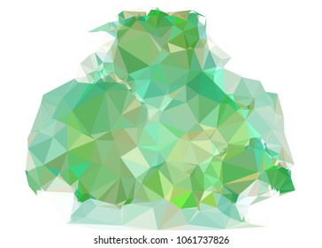 Low poly mosaic background. Template design, list, front page, brochure layout, banner, idea, cover, print, flyer, book, blank, card, ad, sign, sheet. Copy space. Vector clip art.