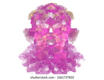 Low poly mosaic background. Template design, list, front page, brochure layout, banner, idea, cover, print, flyer, book, blank, card, ad, sign, sheet. Copy space. Vector clip art.