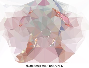 Low poly mosaic background. Template design, list, front page, brochure layout, banner, idea, cover, print, flyer, book, blank, card, ad, sign, sheet. Copy space. Vector clip art.