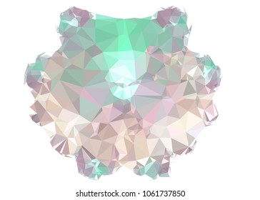 Low poly mosaic background. Template design, list, front page, brochure layout, banner, idea, cover, print, flyer, book, blank, card, ad, sign, sheet. Copy space. Vector clip art.